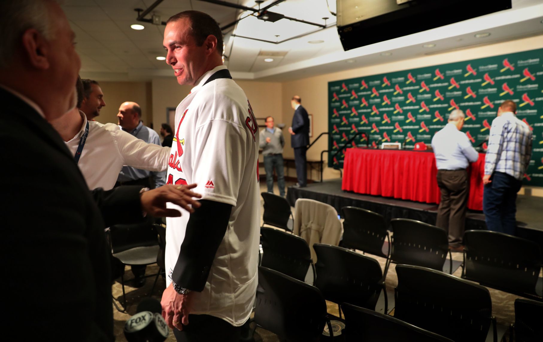 The cardinals present Paul Goldschmidt